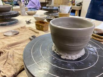 International students enjoy pottery making